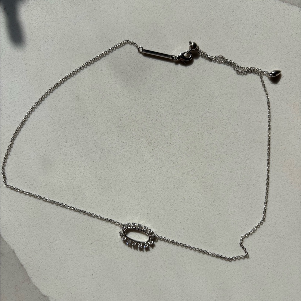 Kendra Scott Silver Diamond Necklace